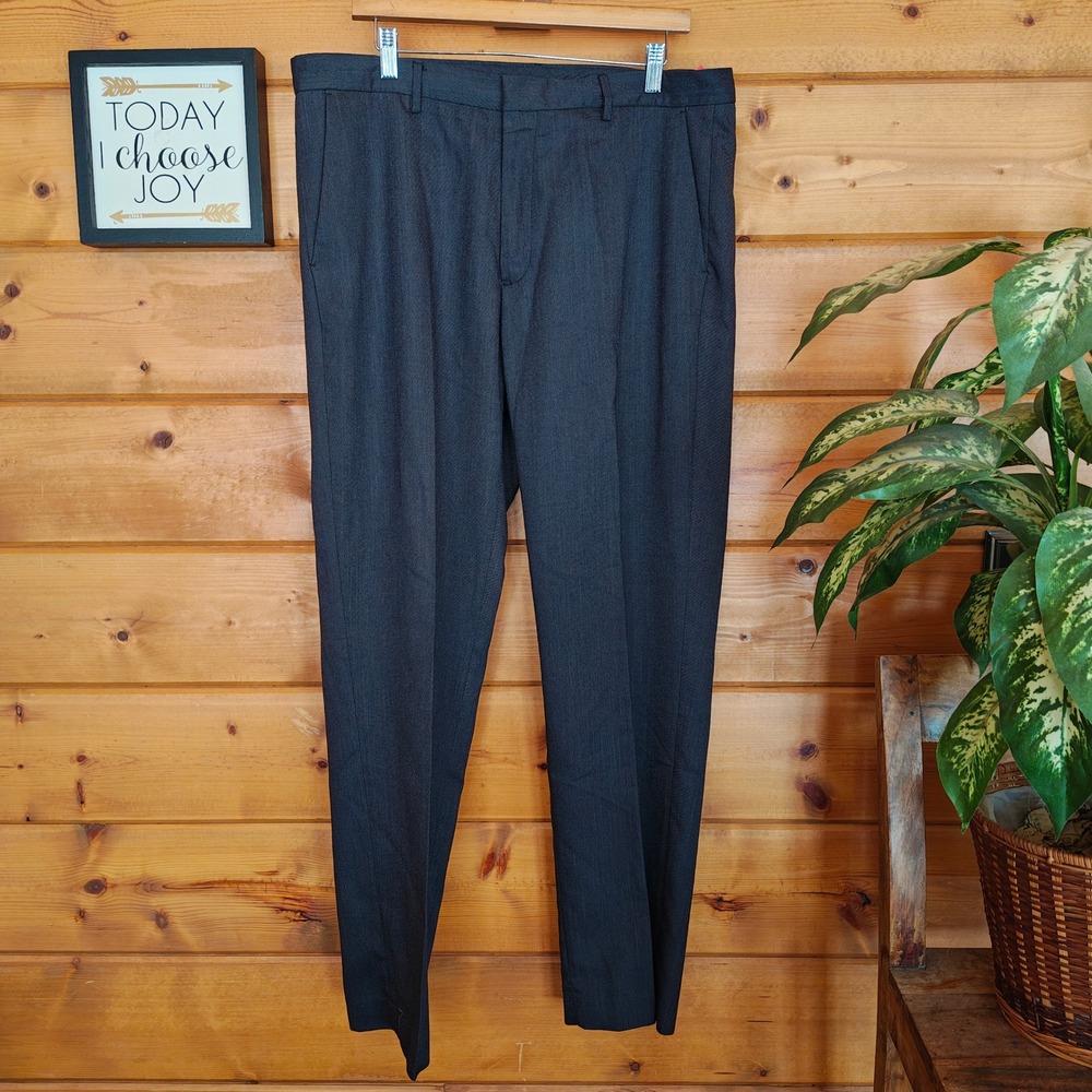 Calvin Klein Twill Woven Straight Leg Slack Dress Pants Office‎ Work Sz 36 x 32"